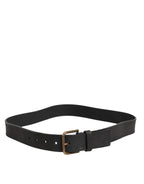 Dolce & Gabbana Black Leather Metal Buckle Classic Men Belt - Zeiniez