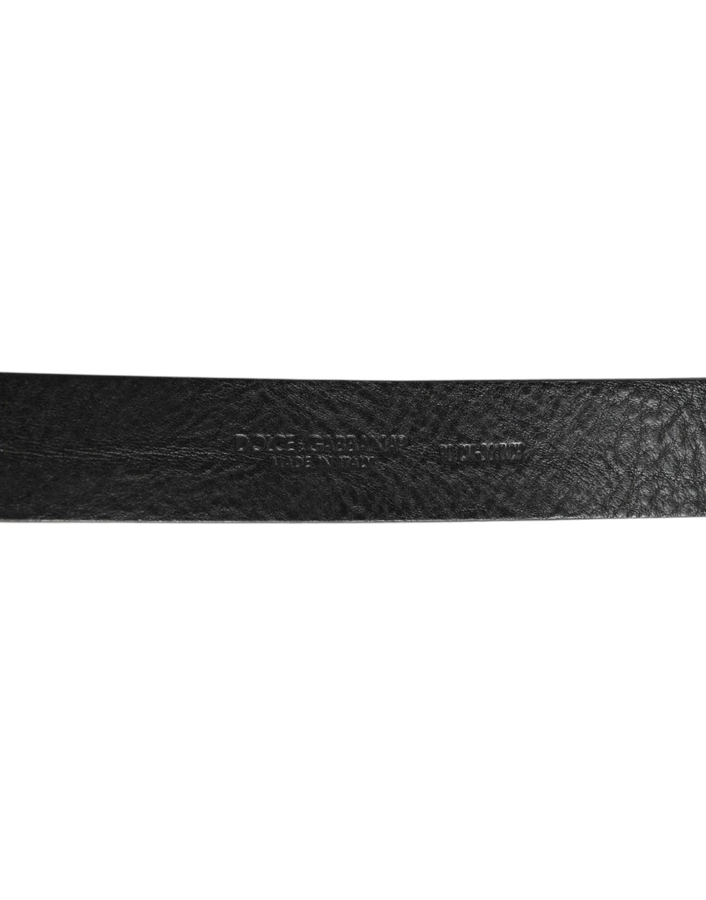 Dolce & Gabbana Black Leather Classic Metal Logo Buckle Belt - Zeiniez