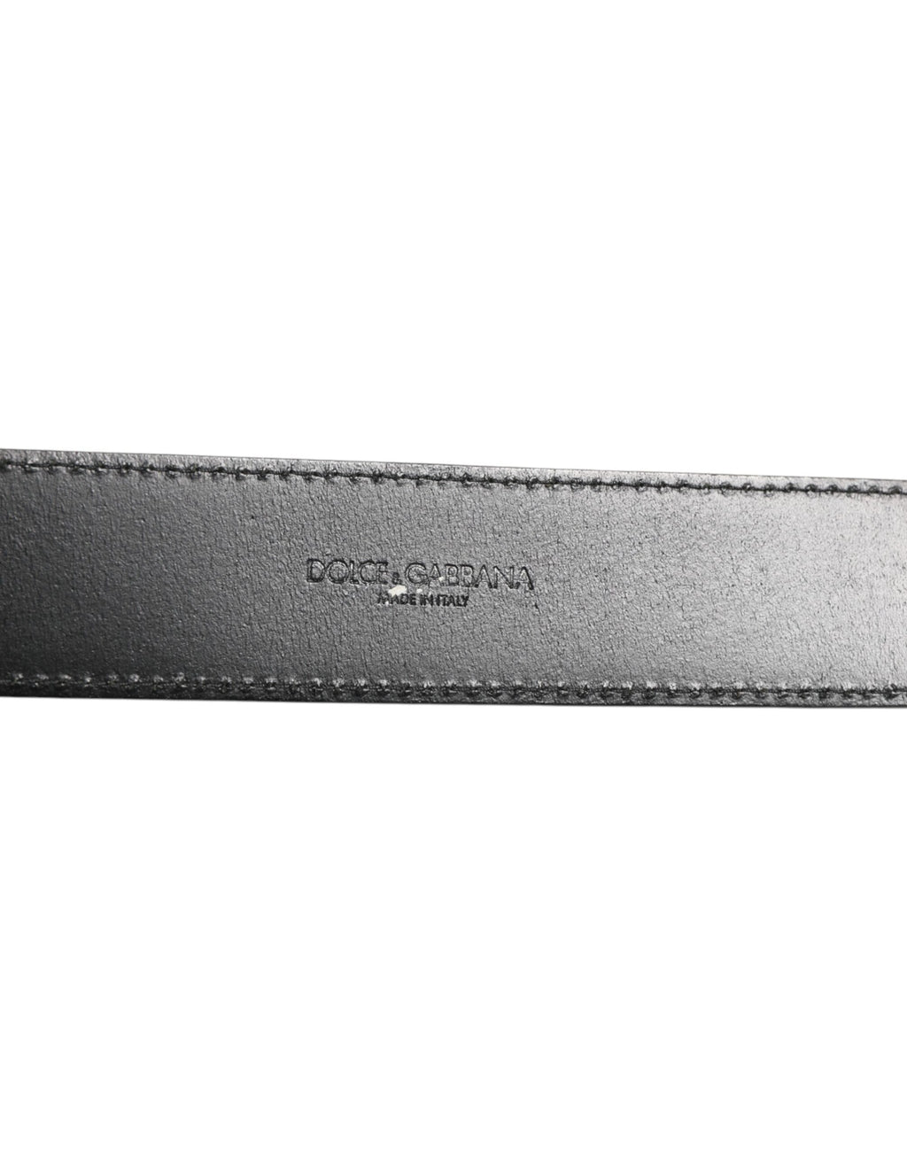 Dolce & Gabbana Black Leather Classic Metal Logo Buckle Belt - Zeiniez