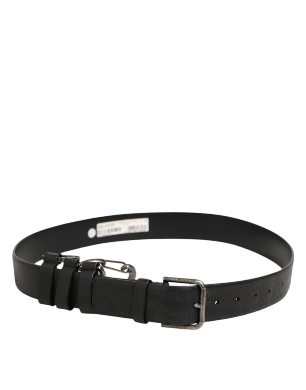 Dolce & Gabbana Black Key Ring Clip Attachments Buckle Belt - Zeiniez