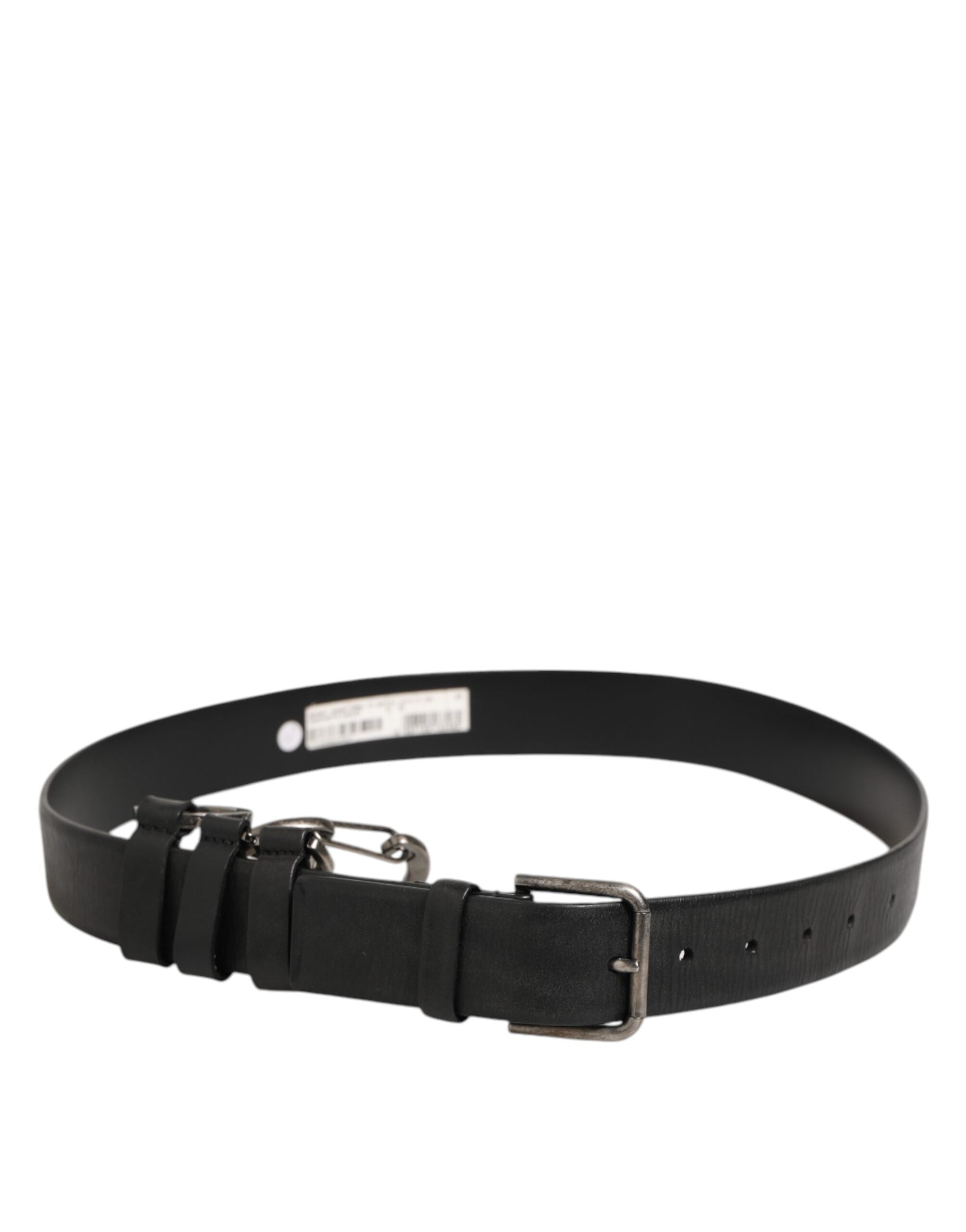 Dolce & Gabbana Black Key Ring Clip Attachments Buckle Belt - Zeiniez