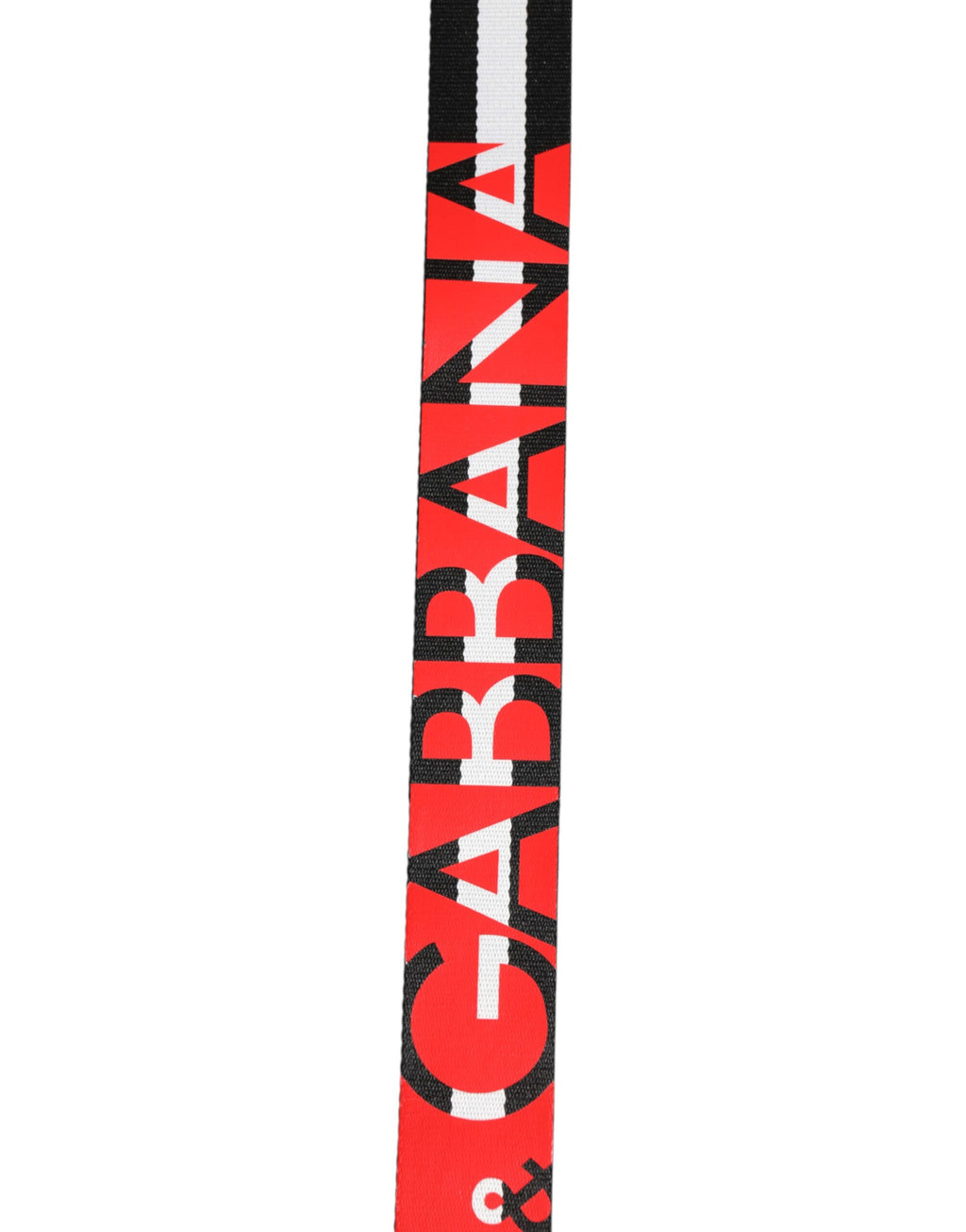 Dolce & Gabbana Black White Striped Logo Metal Buckle Belt - Zeiniez