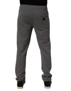 Dolce & Gabbana Gray Cotton Jogger Sweatpants Trouser Pants - Zeiniez