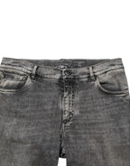 Dolce & Gabbana Gray Cotton Stretch Slim Fit Men Denim Jeans - Zeiniez