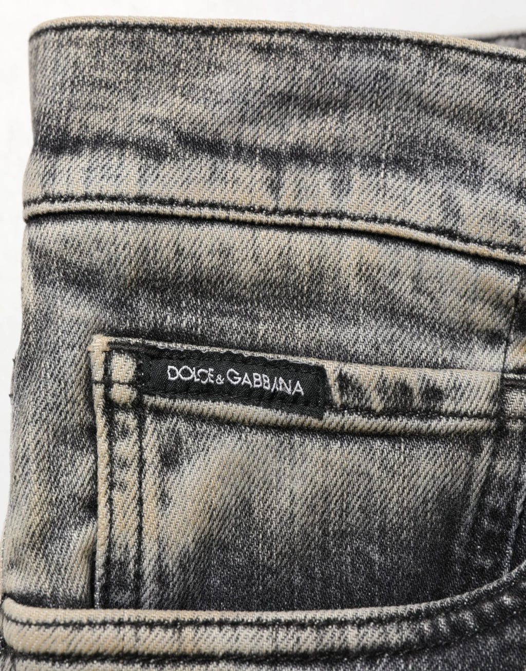 Dolce & Gabbana Gray Cotton Stretch Slim Fit Men Denim Jeans - Zeiniez
