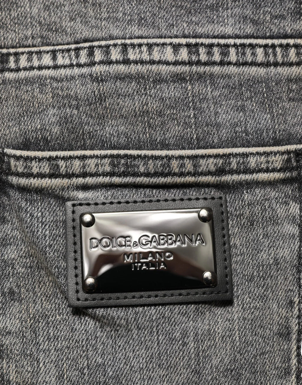 Dolce & Gabbana Gray Cotton Stretch Slim Fit Men Denim Jeans - Zeiniez