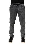 Dolce & Gabbana Gray Cotton Slim Fit Denim Trouser Jeans - Zeiniez