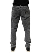 Dolce & Gabbana Gray Cotton Slim Fit Denim Trouser Jeans - Zeiniez