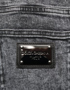 Dolce & Gabbana Gray Cotton Slim Fit Denim Trouser Jeans - Zeiniez