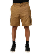 Dolce & Gabbana Brown Cotton Stretch Logo CargoBermuda Shorts - Zeiniez