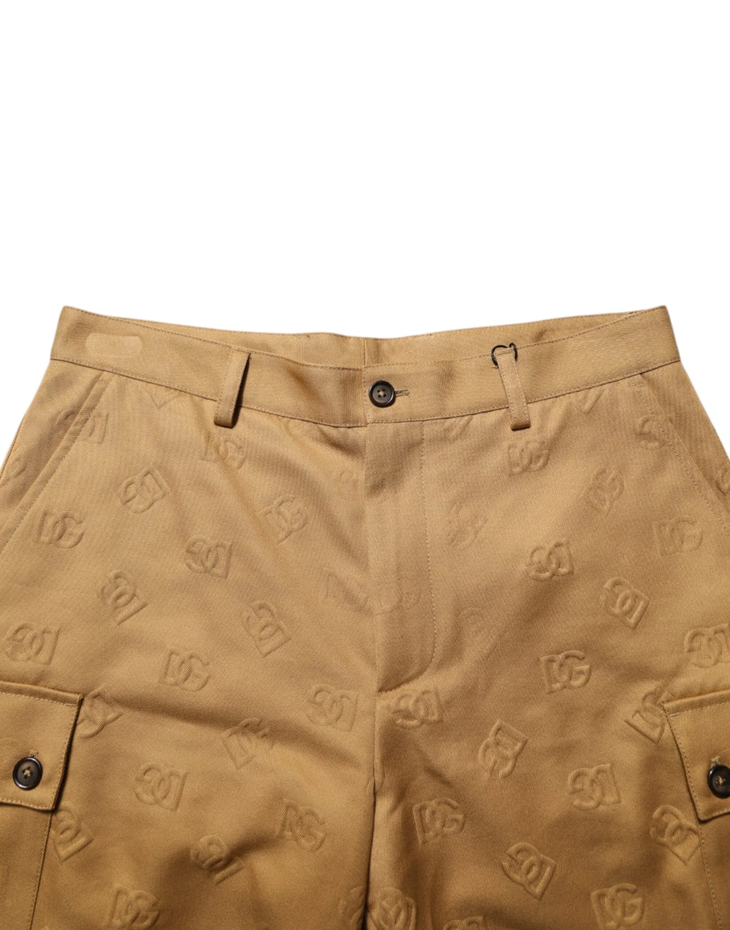 Dolce & Gabbana Brown Cotton Stretch Logo CargoBermuda Shorts - Zeiniez