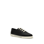 Dolce & Gabbana Black Calf Leather Bos Taurus Low Top Sneakers