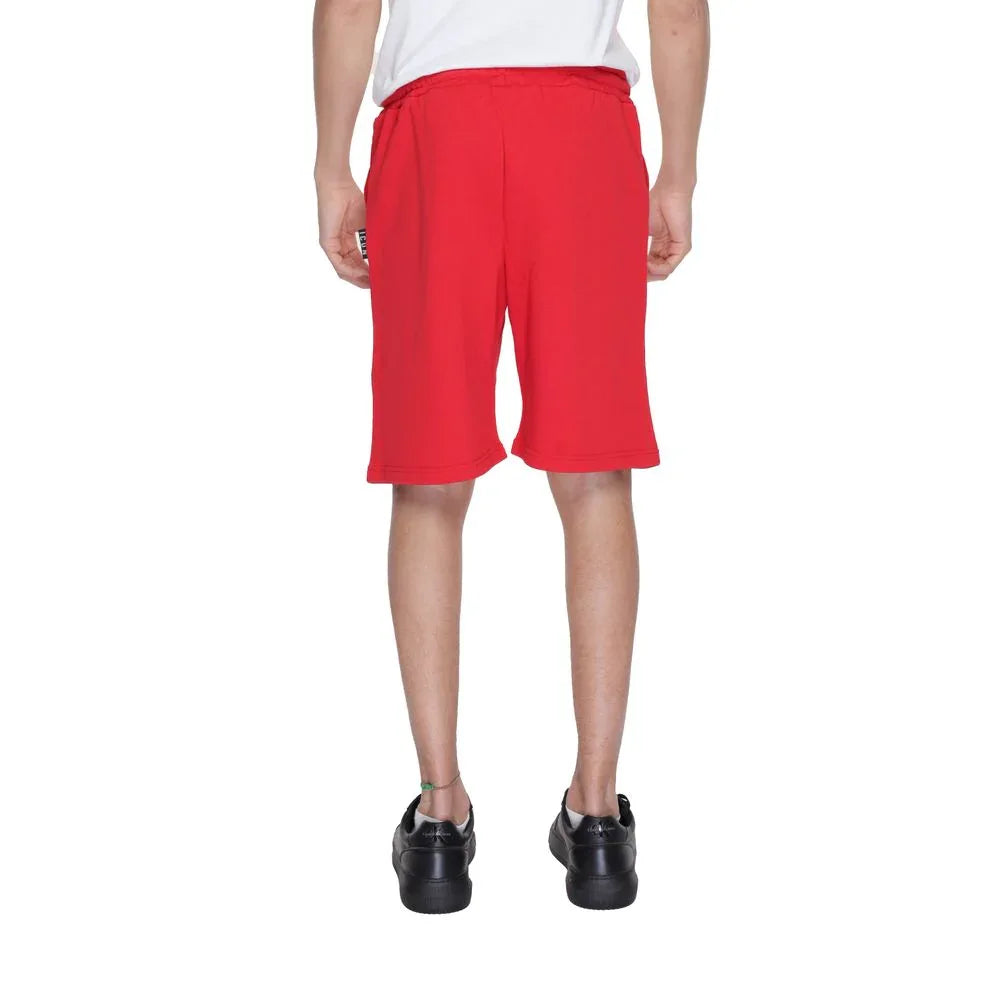 Icon Red Cotton Bermuda Shorts - Zeiniez
