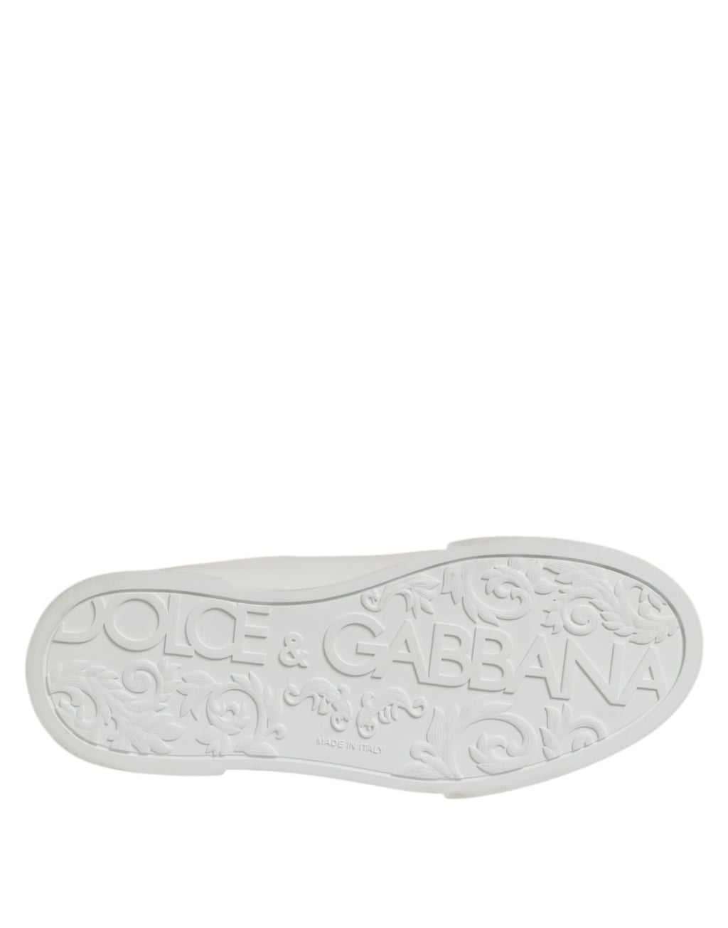 Dolce & Gabbana White Leather Lace Up Low Top Sneakers Shoes