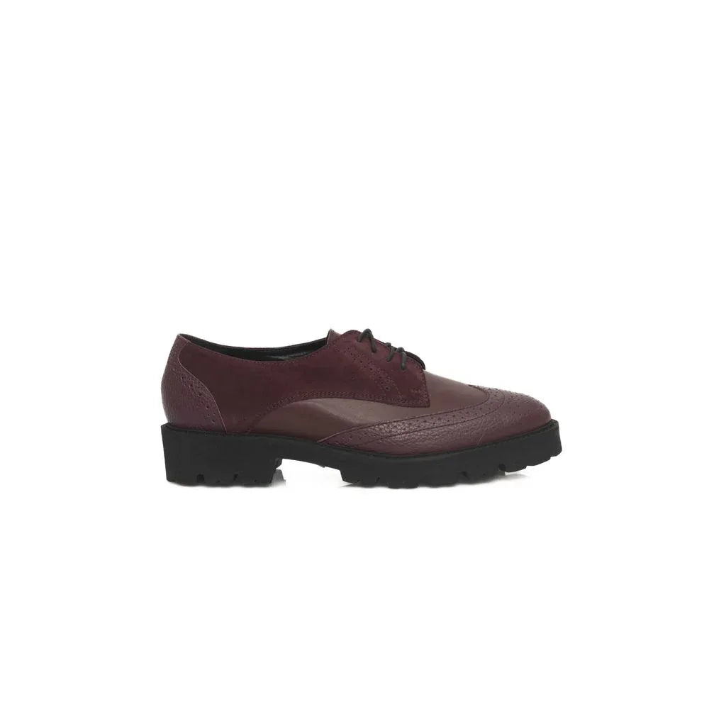 Cerruti 1881 Burgundy Cowhide Women Loafer - Zeiniez