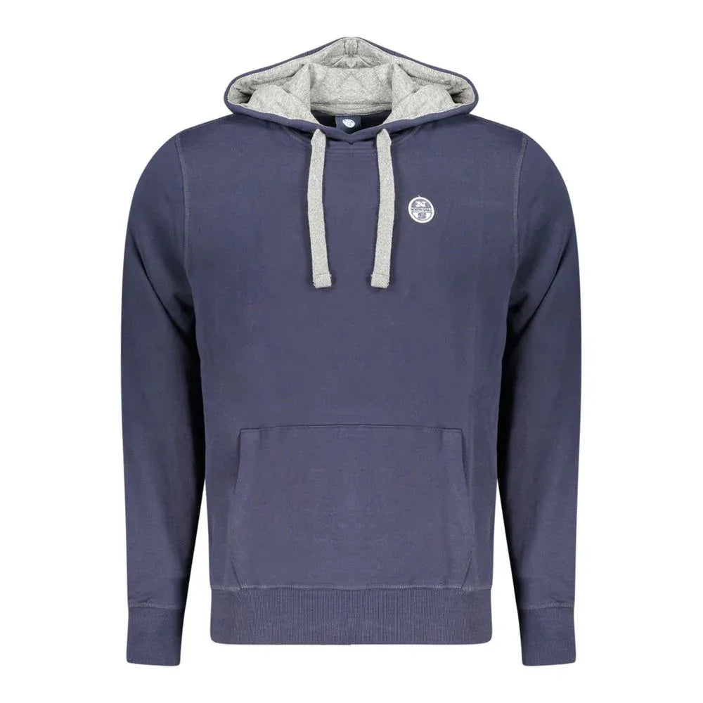 North Sails Blue Cotton Men's Hooded Sweatshirt - Zeiniez