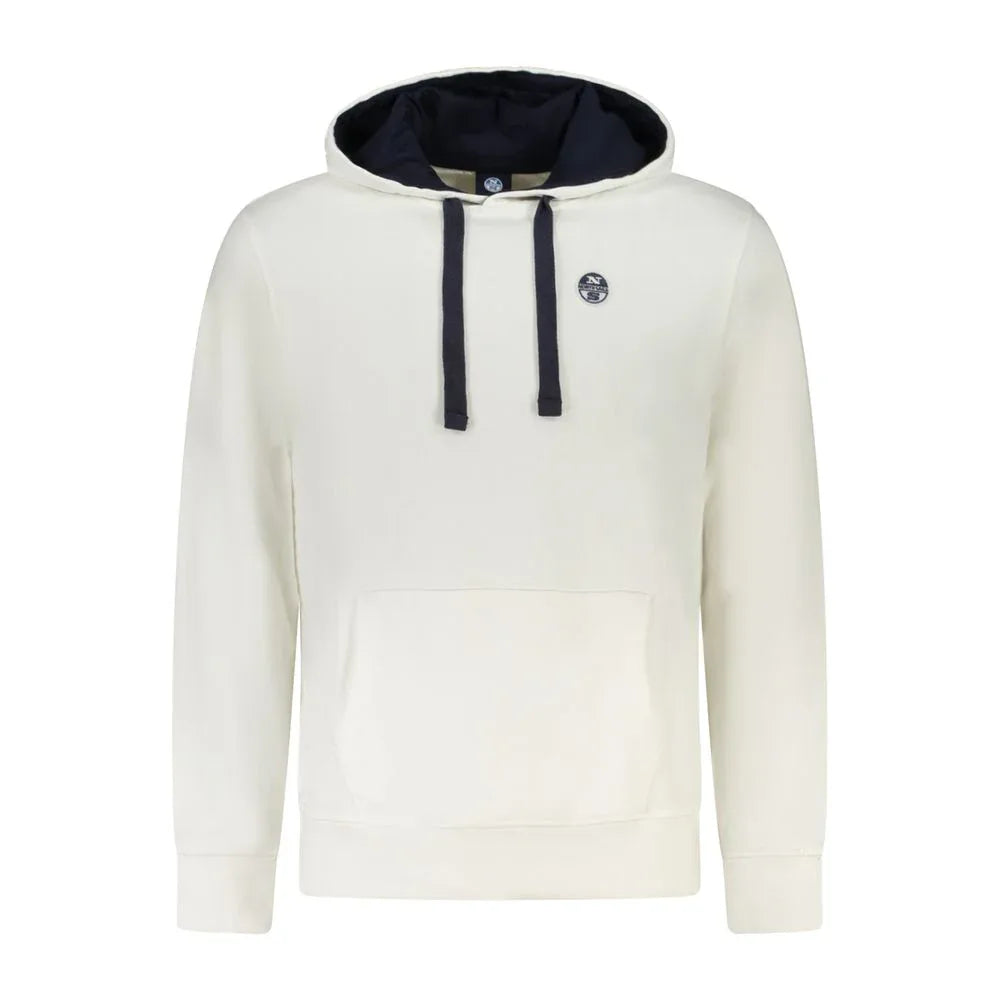 North Sails White Cotton Men's Hooded Sweatshirt - Zeiniez