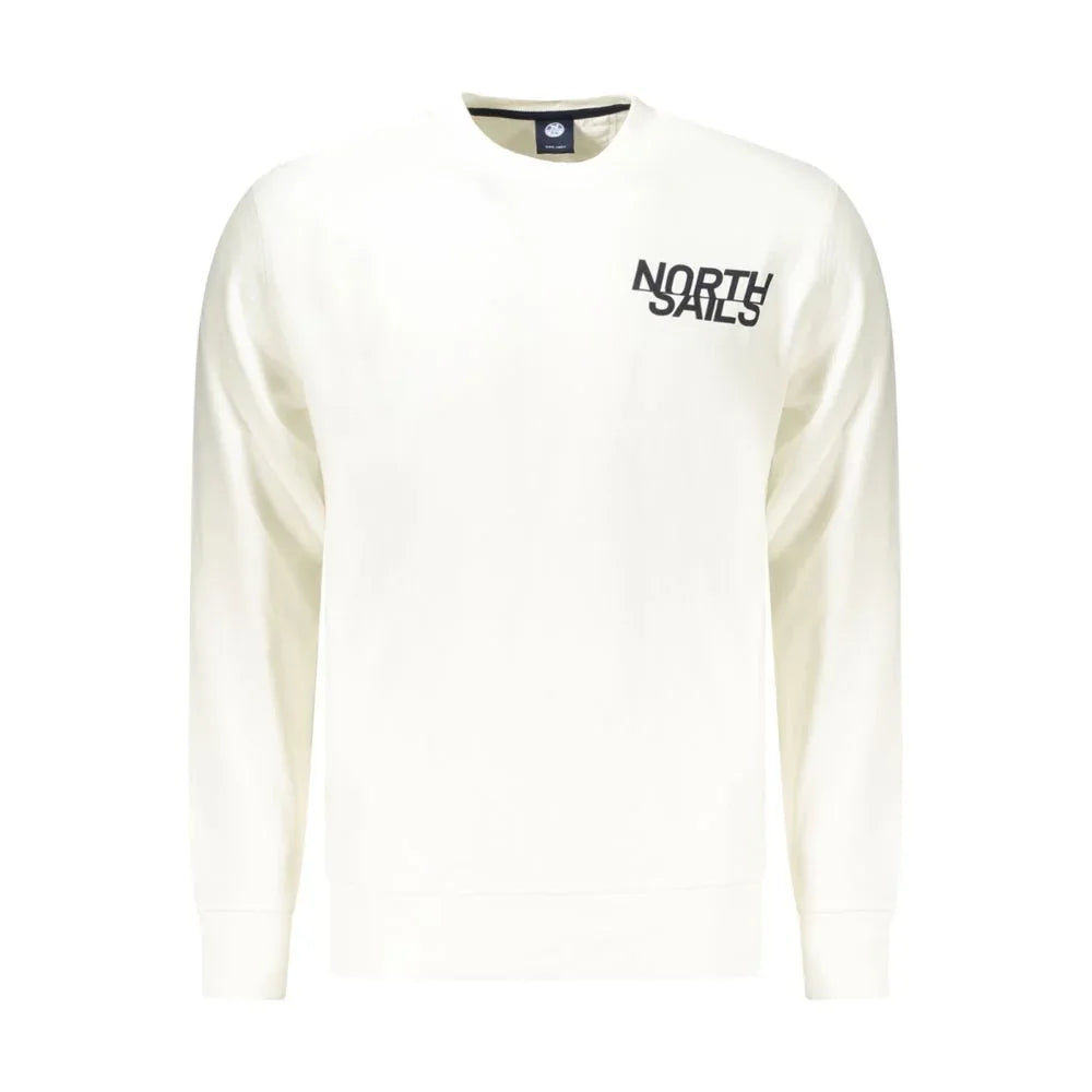 North Sails White Cotton Men's Sweatshirt - Zeiniez