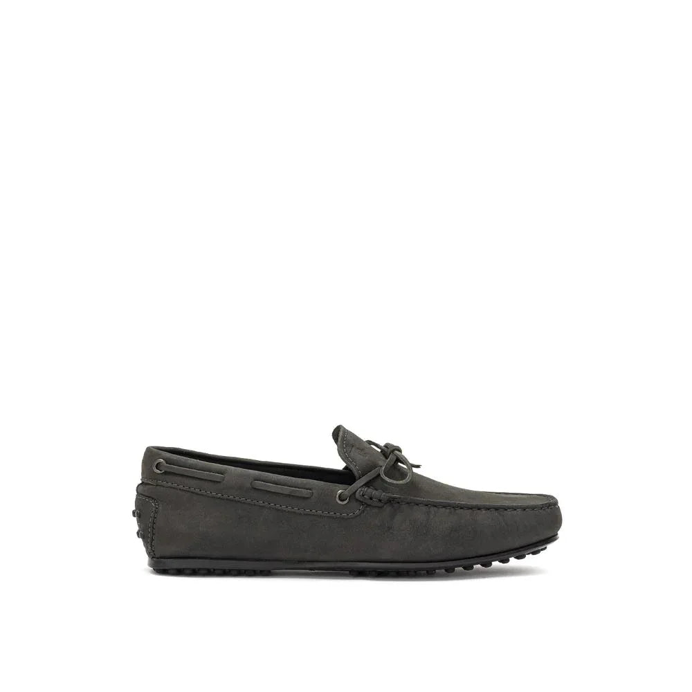 Tod's Gray Nubuc Leather Moccassin - Zeiniez