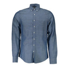 Gant Blue Linen Men's Shirt - Zeiniez