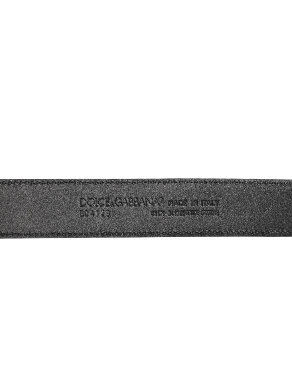 Dolce & Gabbana Black Exotic Leather Metal Logo Buckle Belt - Zeiniez