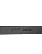 Dolce & Gabbana Black Exotic Leather Metal Logo Buckle Belt - Zeiniez
