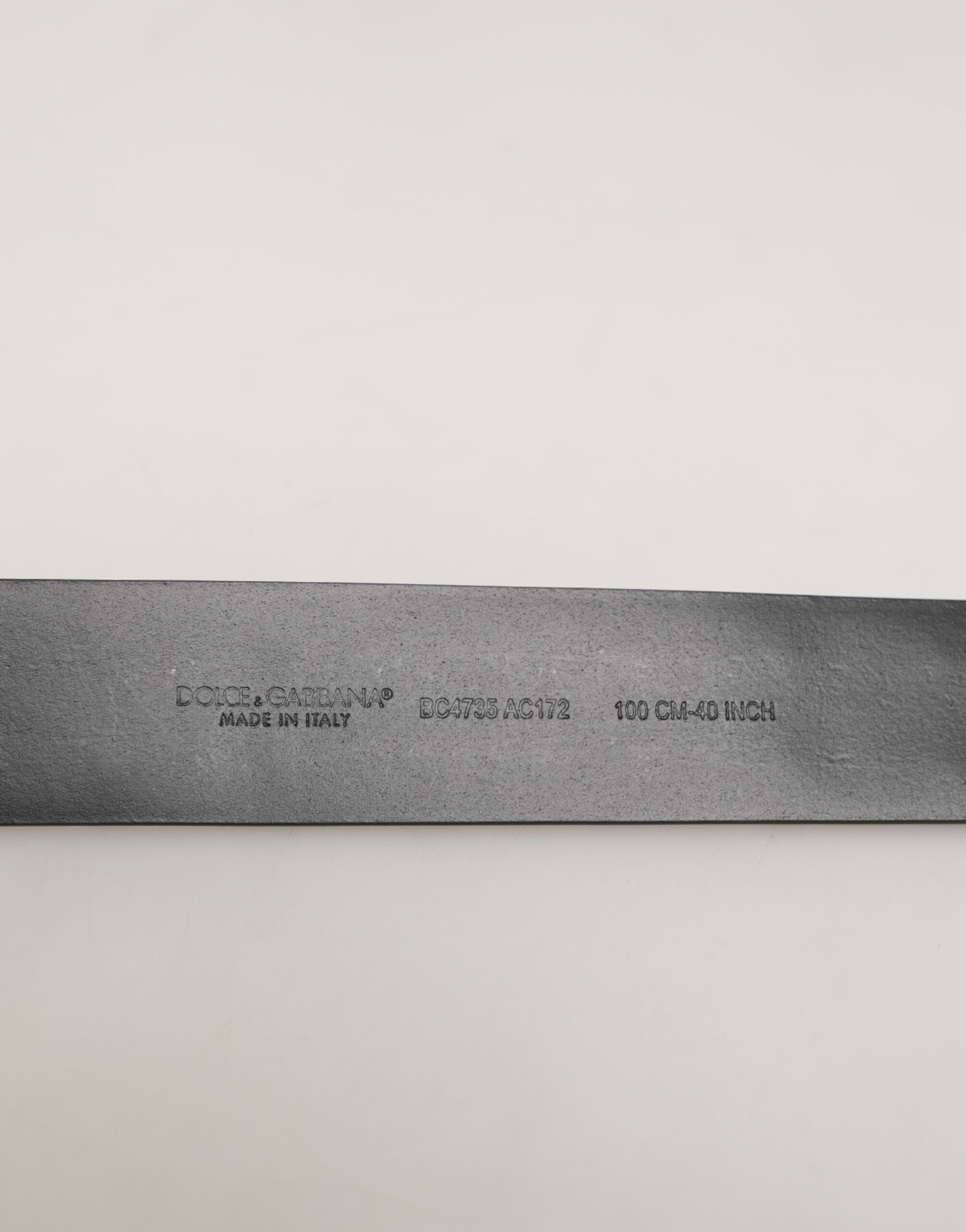 Dolce & Gabbana Black Calf Leather Studded Silver Buckle Belt - Zeiniez