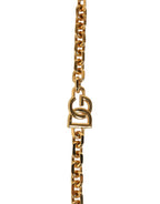 Dolce & Gabbana Black Leather Gold Chain Bag Accessory Shoulder Strap - Zeiniez