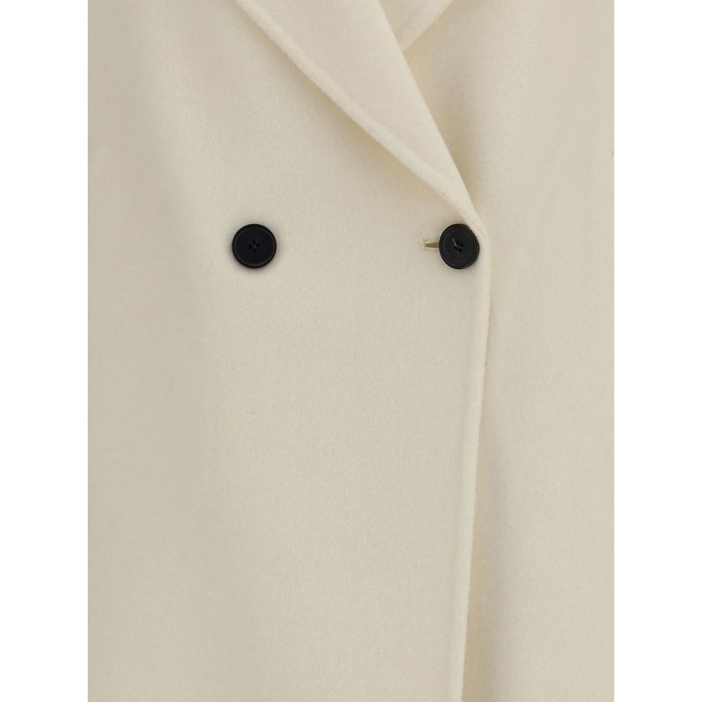 Aftercoat Cream Fleece Wool Coat - Zeiniez