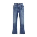 Dolce & Gabbana Blue Cotton Relaxed Fit Jeans