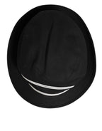 Dolce & Gabbana Black Cotton Polka Dot Lining Fedora Men Hat - Zeiniez