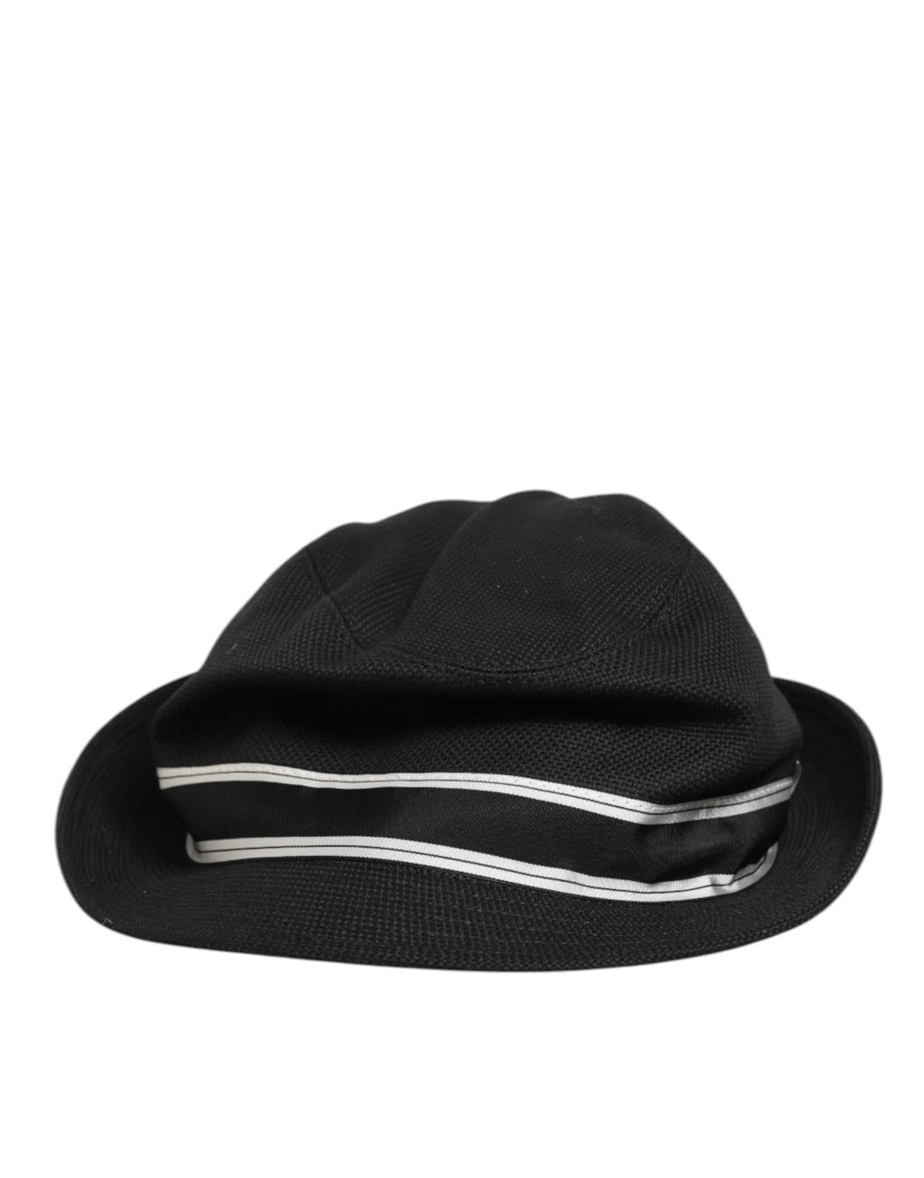 Dolce & Gabbana Black Cotton Polka Dot Lining Fedora Men Hat - Zeiniez