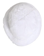 Dolce & Gabbana White Modacrylic Fur Bucket Men Capello Hat