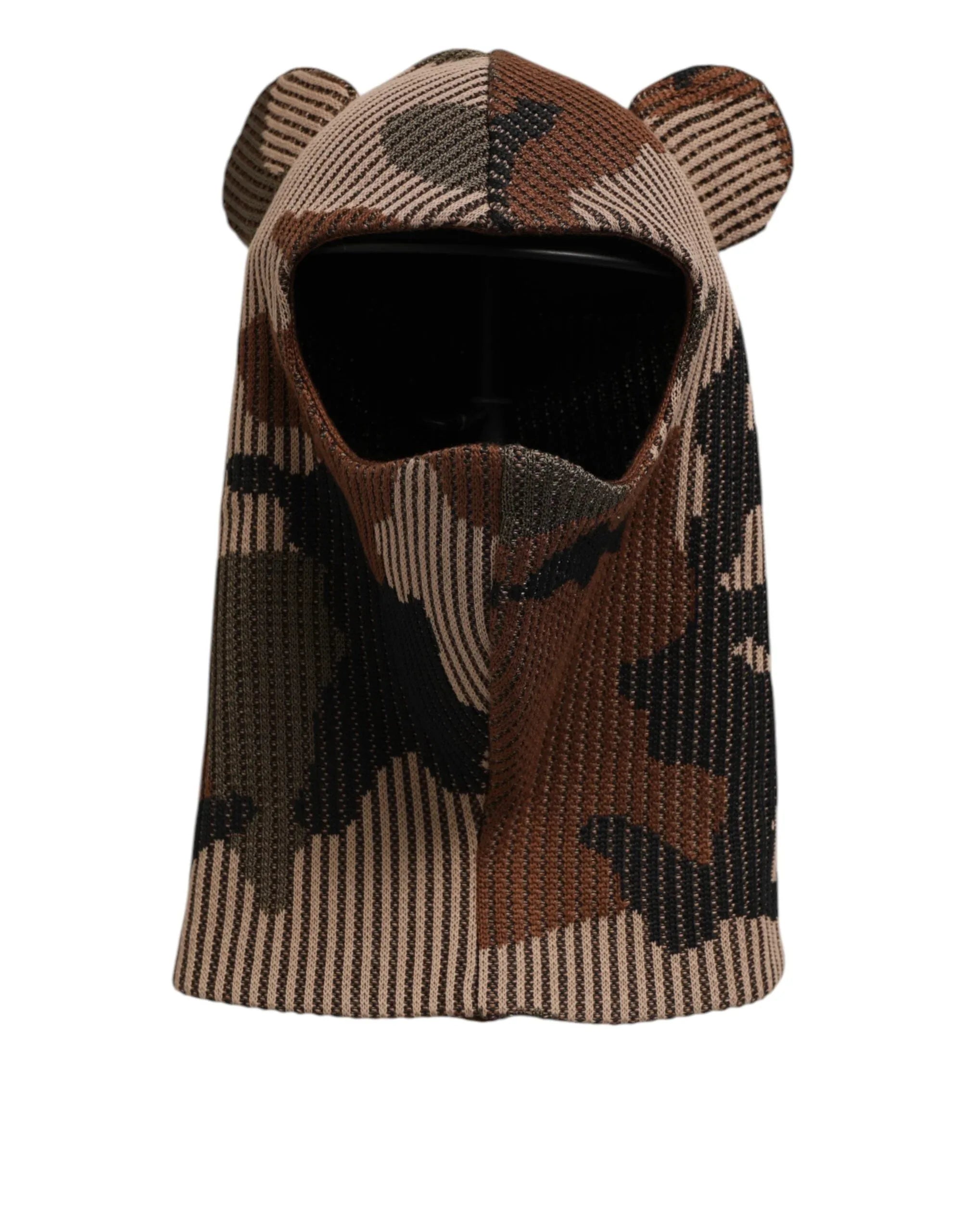 Dolce & Gabbana Multicolor Camouflage Balaclava Mask Men Cap One Size Hat - Zeiniez