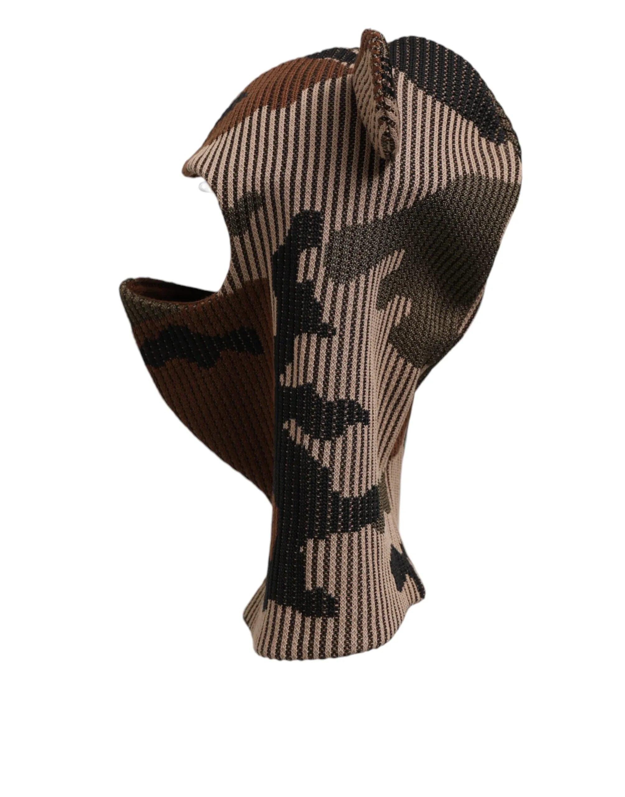 Dolce & Gabbana Multicolor Camouflage Balaclava Mask Men Cap One Size Hat - Zeiniez
