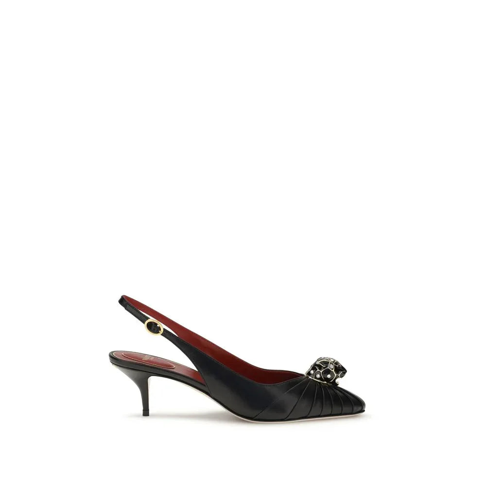 Valentino Garavani Black Leather Pumps - Zeiniez