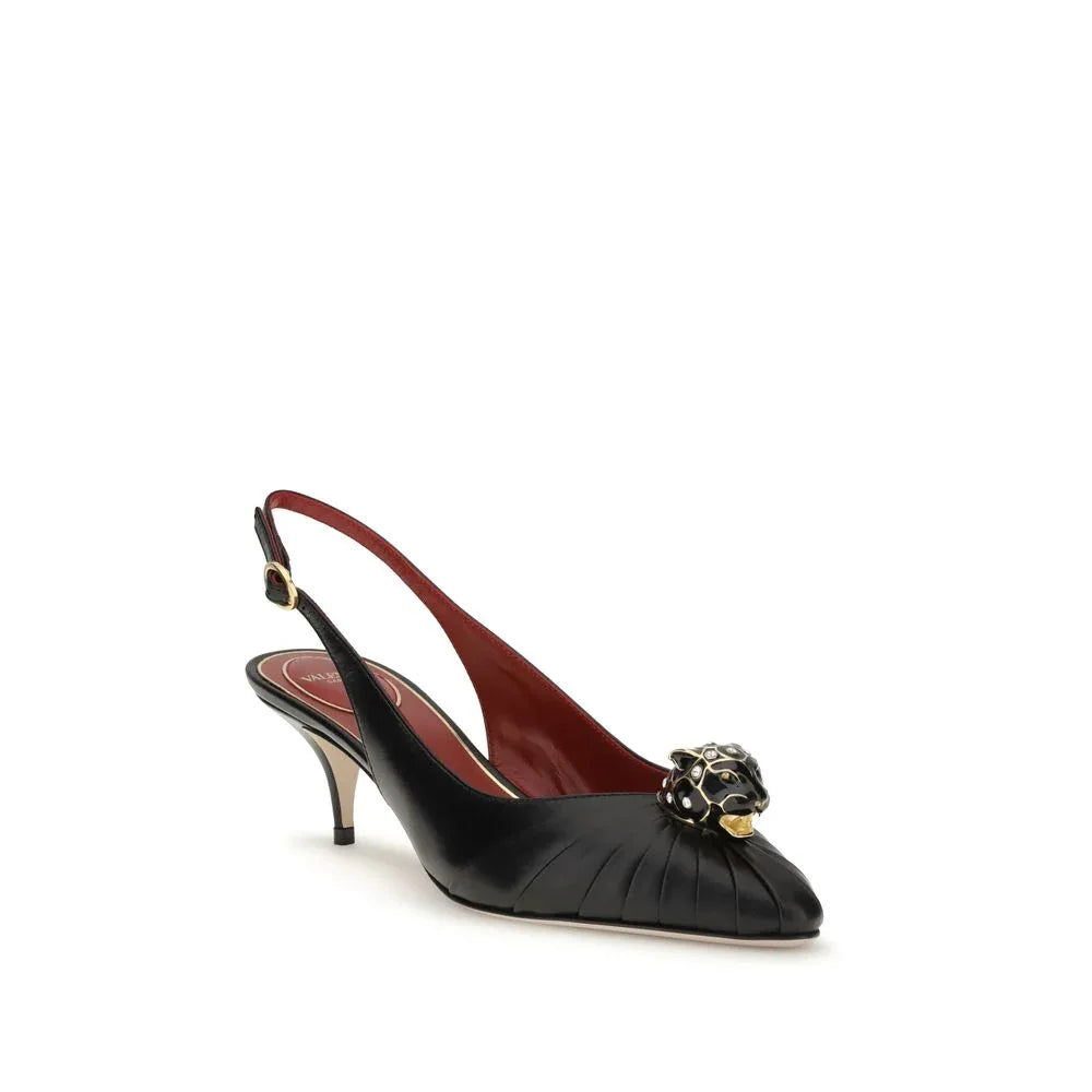 Valentino Garavani Black Leather Pumps - Zeiniez