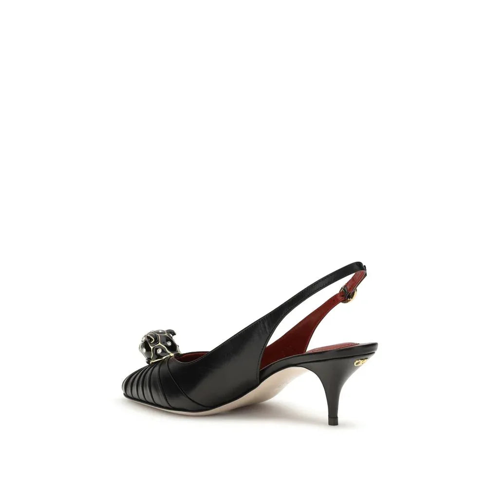 Valentino Garavani Black Leather Pumps - Zeiniez