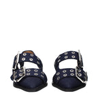 Ganni Blue Fabric Sandals