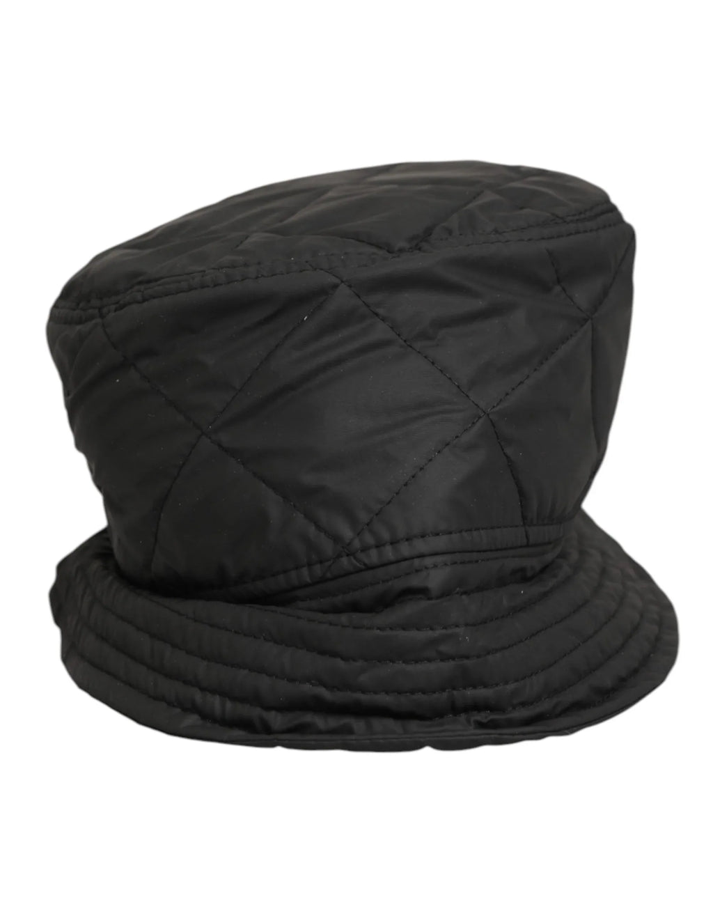 Dolce & Gabbana Black Nylon Quilted Bucket Men Capello Hat - Zeiniez