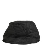 Dolce & Gabbana Black Nylon Quilted Bucket Men Capello Hat - Zeiniez