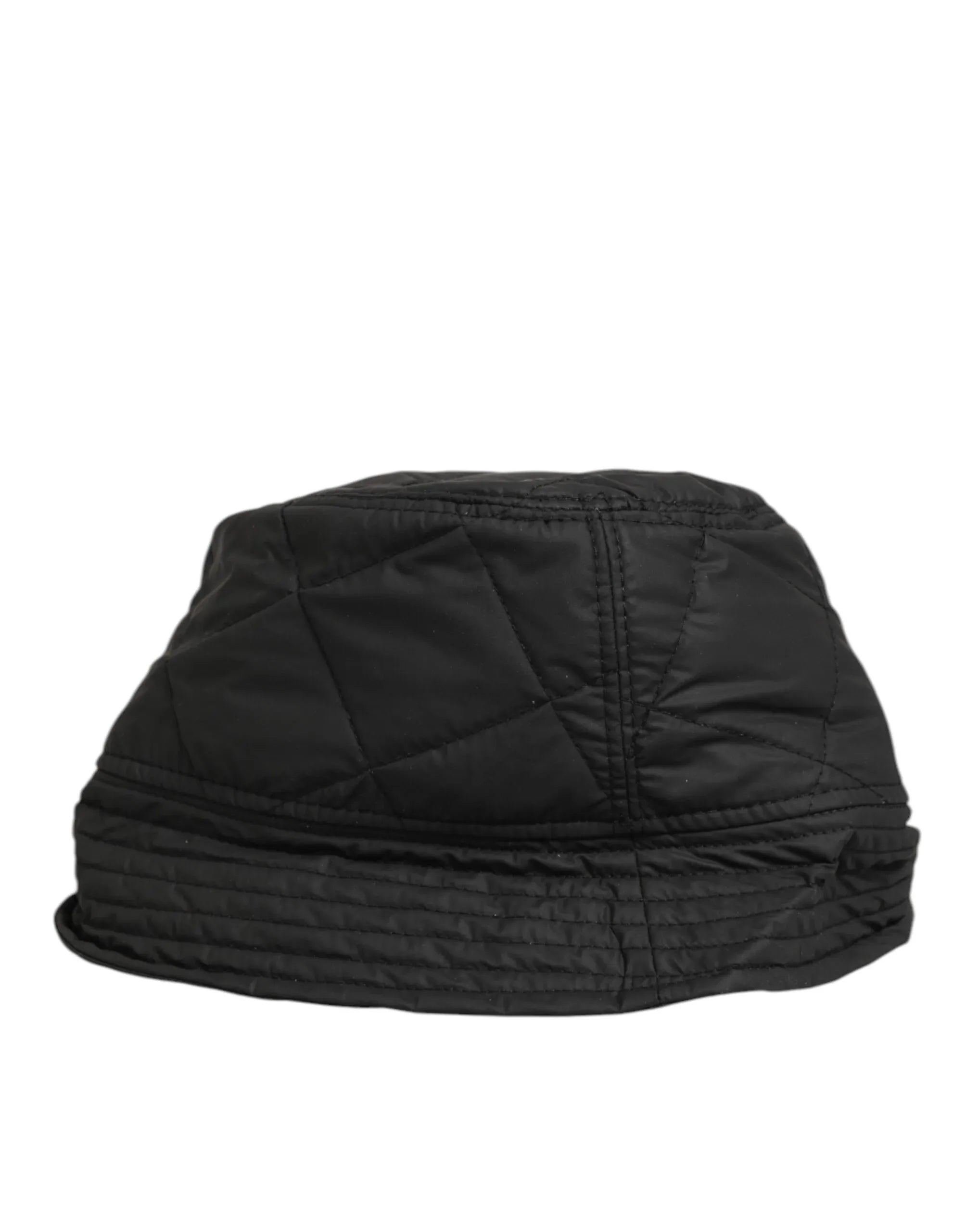 Dolce & Gabbana Black Nylon Quilted Bucket Men Capello Hat - Zeiniez