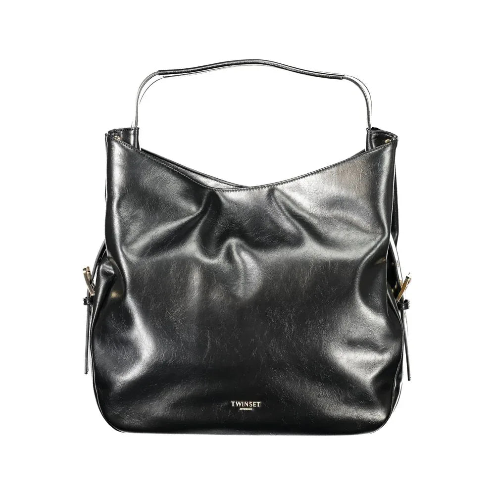 Twinset Black Polyurethane Women Hobo Bag - Zeiniez