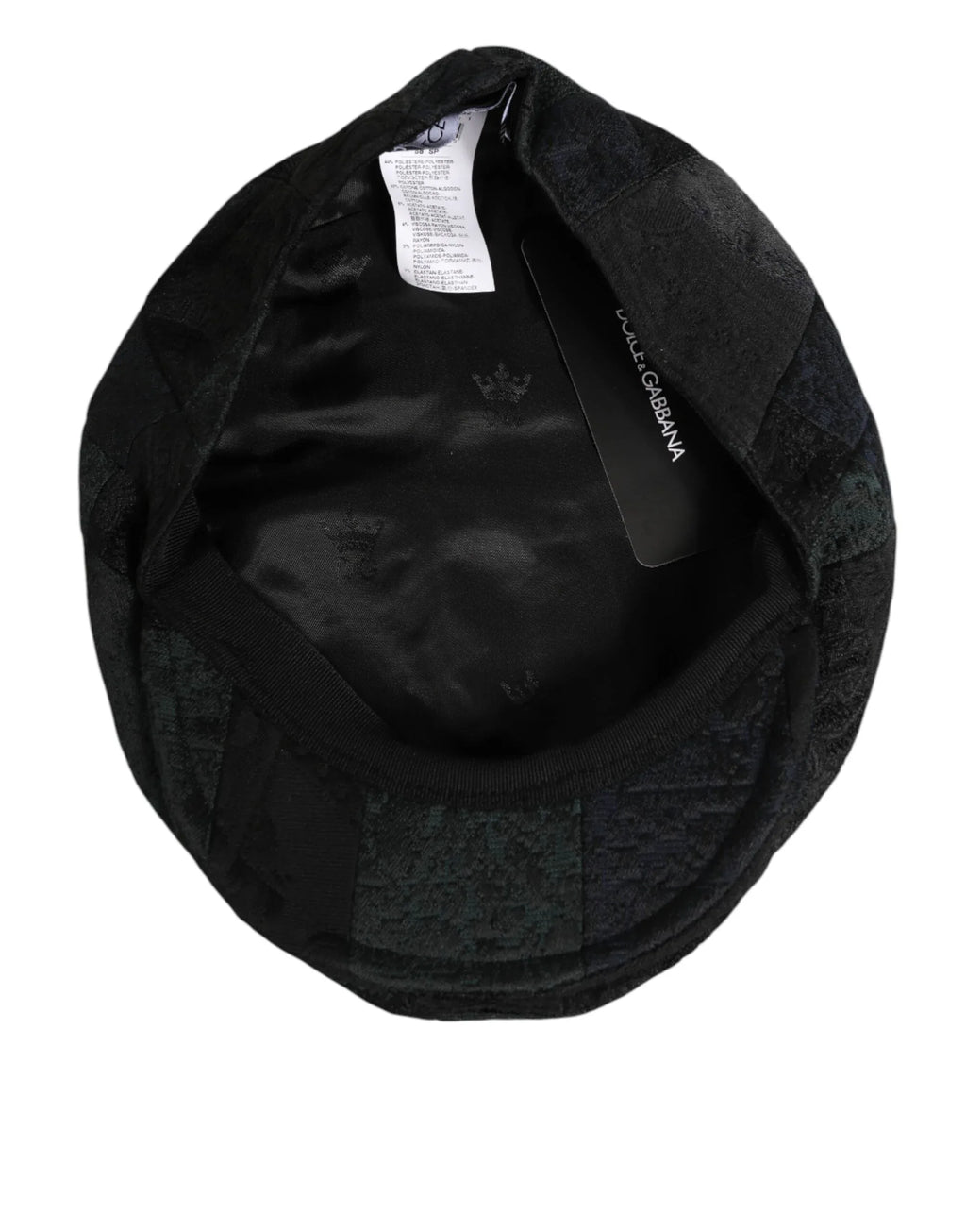 Dolce & Gabbana Black Polyester Newsboy Men Cloth Capello Hat - Zeiniez