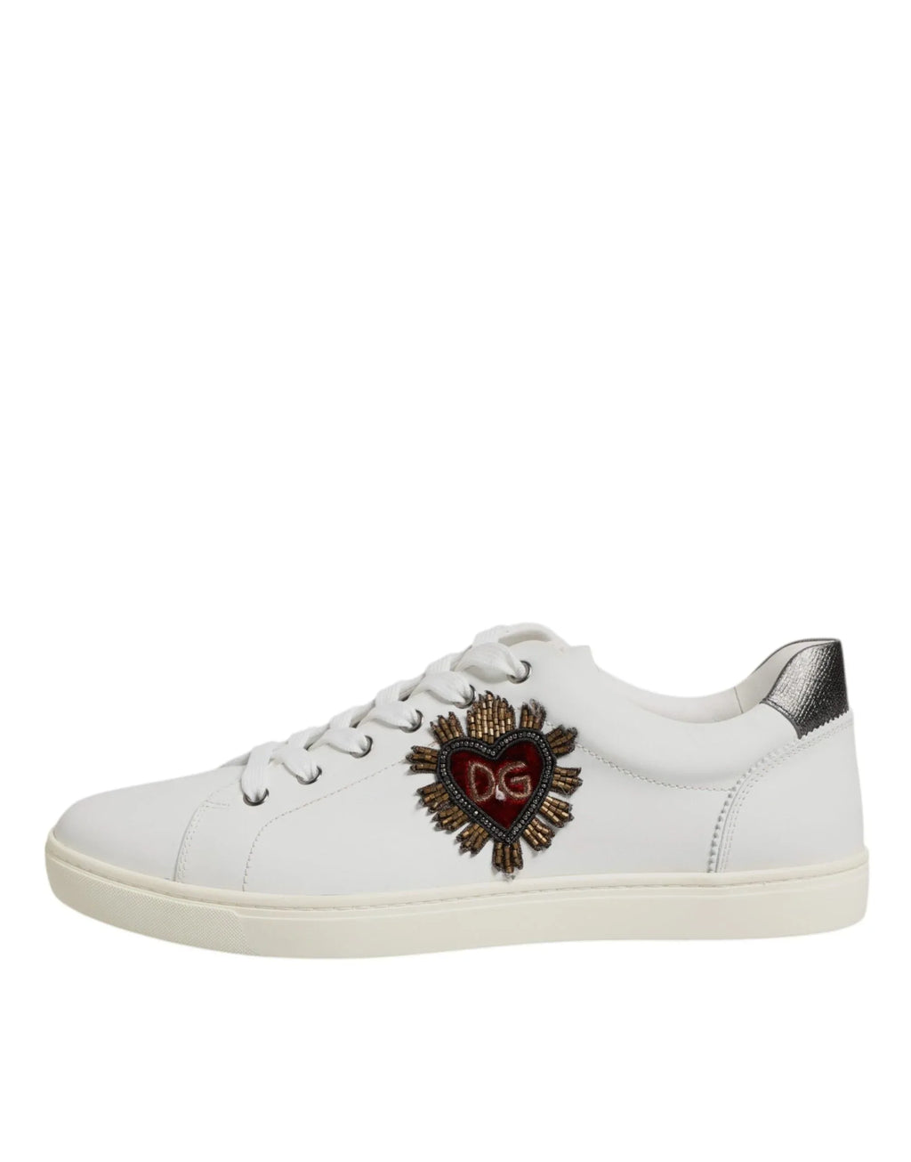 Dolce & Gabbana White Sacred Heart Men Low Top Sneakers Shoes - Zeiniez