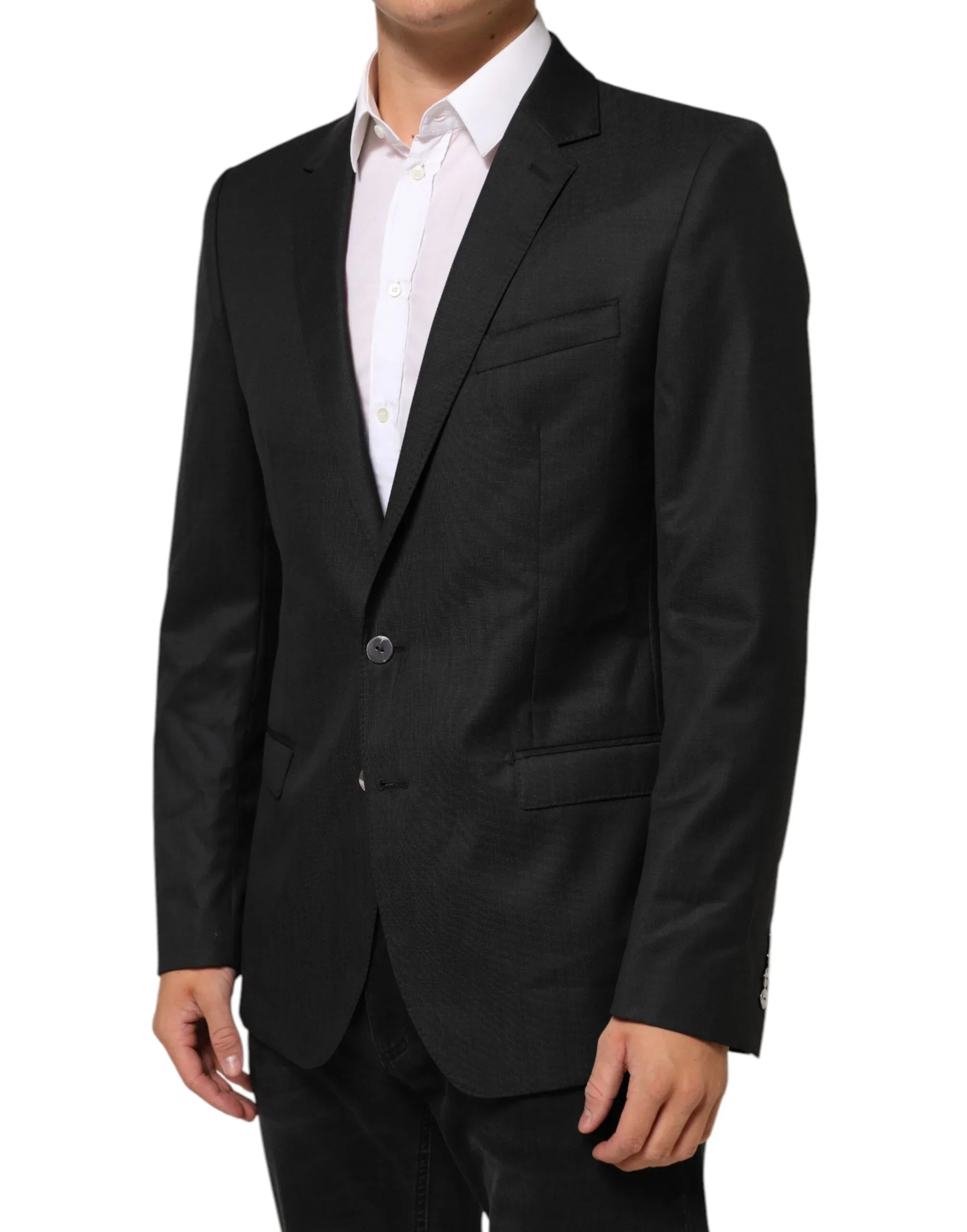 Dolce & Gabbana Black Single Breasted Men Coat MARTINI Blazer - Zeiniez