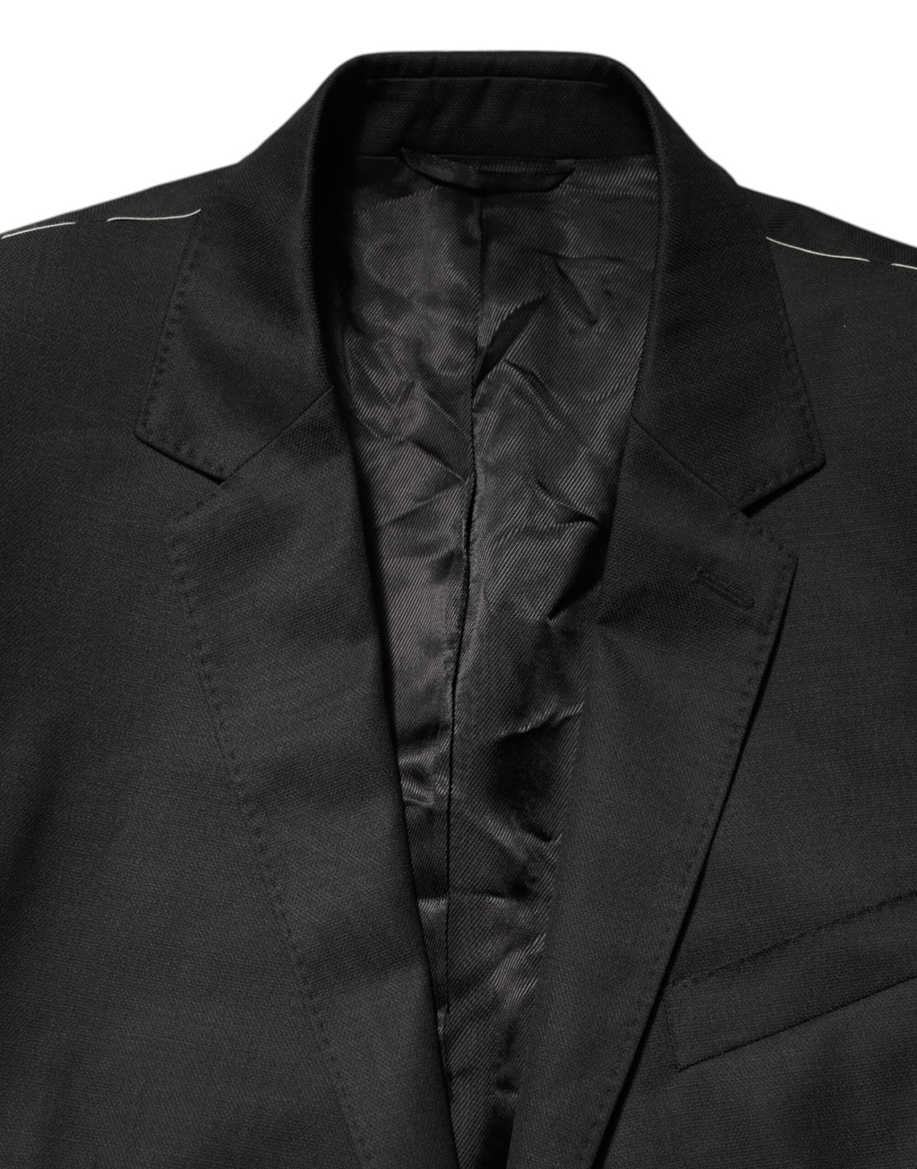 Dolce & Gabbana Dark Gray Single Breasted Men Coat MARTINI Blazer