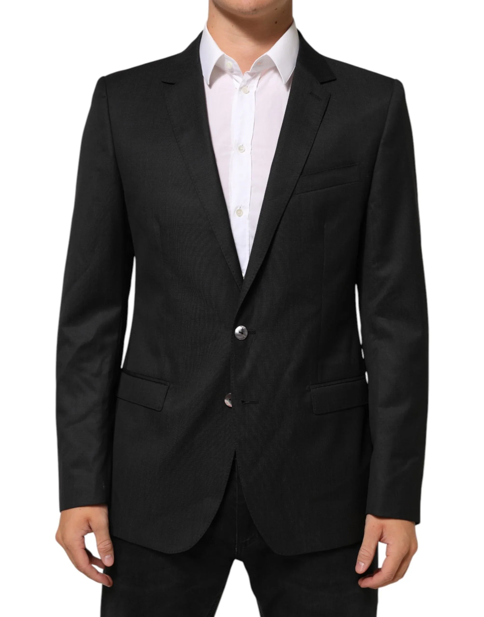 Dolce & Gabbana Black Single Breasted Men Coat MARTINI Blazer - Zeiniez