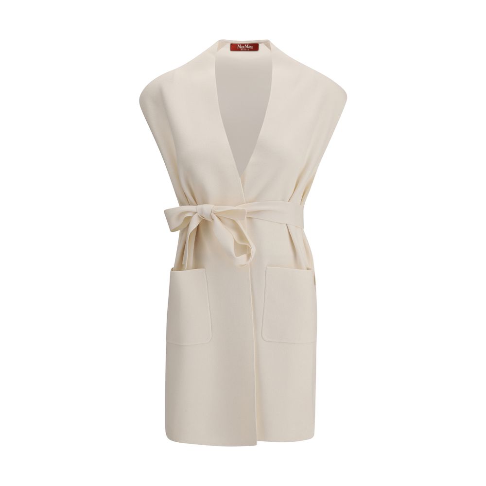 Max Mara Cream Viscose Coat - Zeiniez