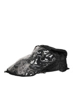 Dolce & Gabbana Black PVC Wide Brim Men Bucket Capello Hat